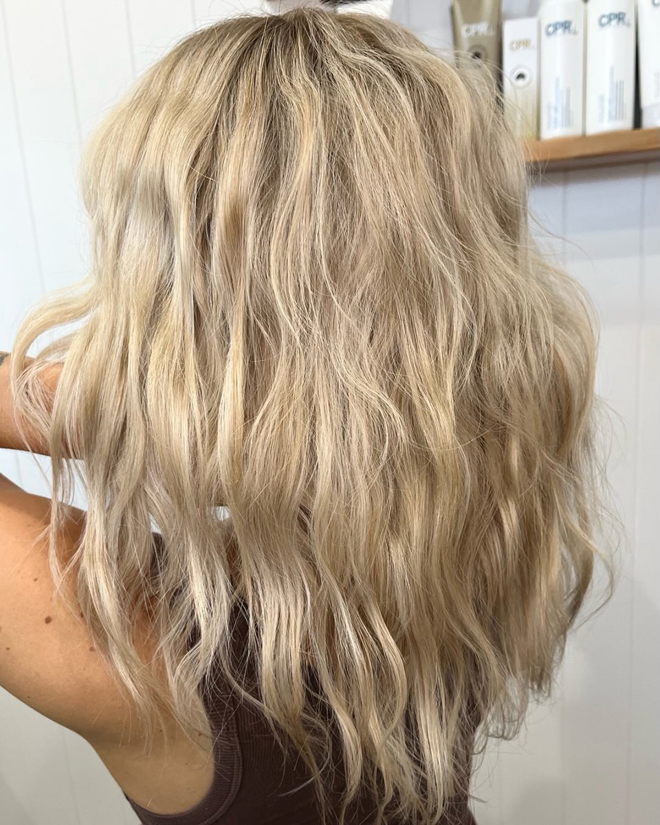 Textured blonde result