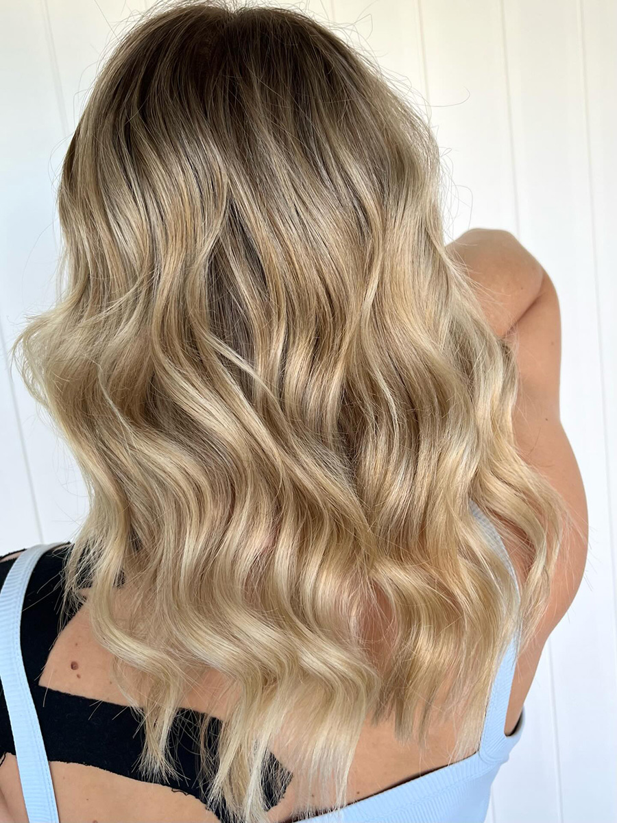 Soft coastal blonde styling
