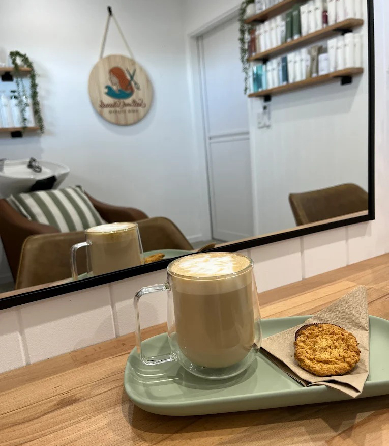 Coffee and styling area in the studio