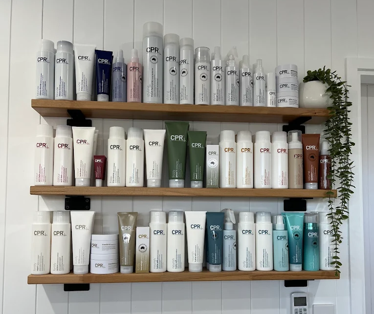 Professional product shelves in the studio